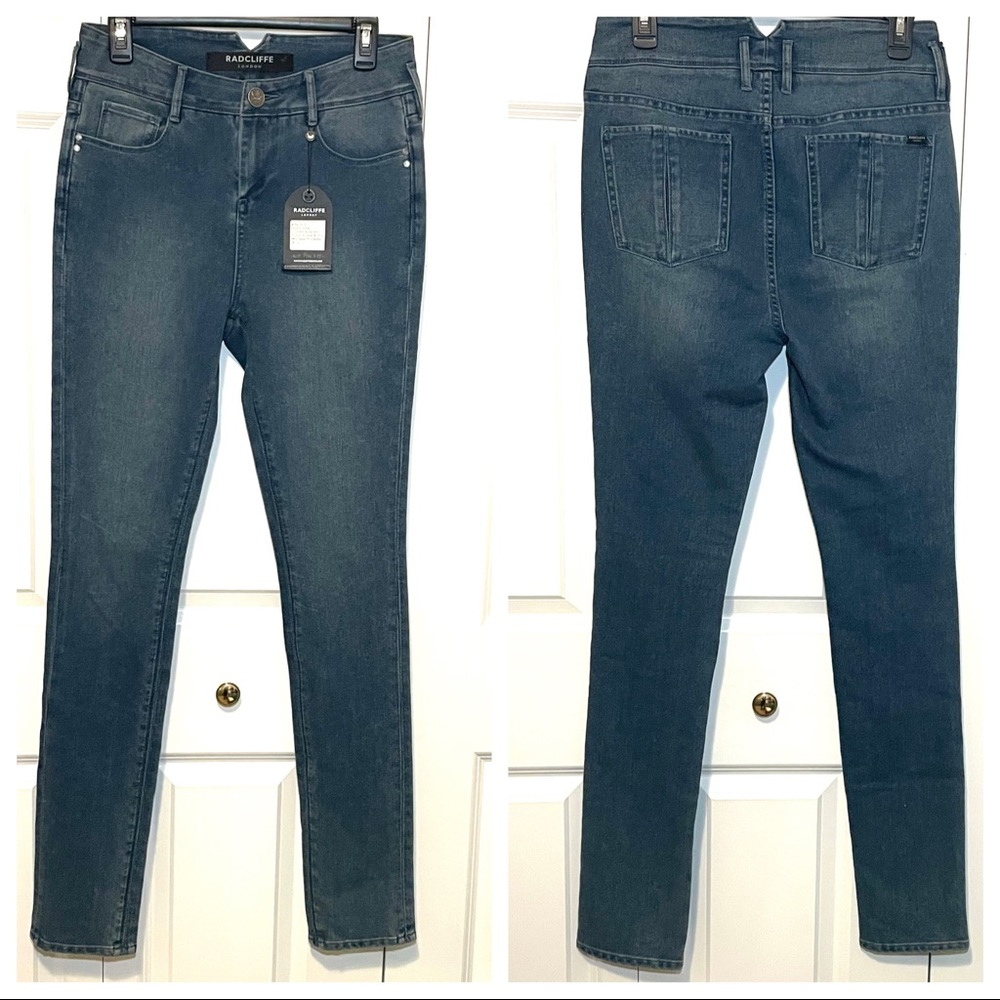 NWT Radcliffe London Paddy Jean Skinny Leg Indigo Summer 27 High Rise Denim